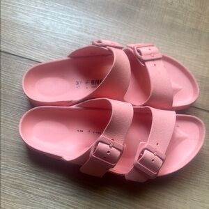 Birkenstock Peachy Pink Double Strap EVA Sandals